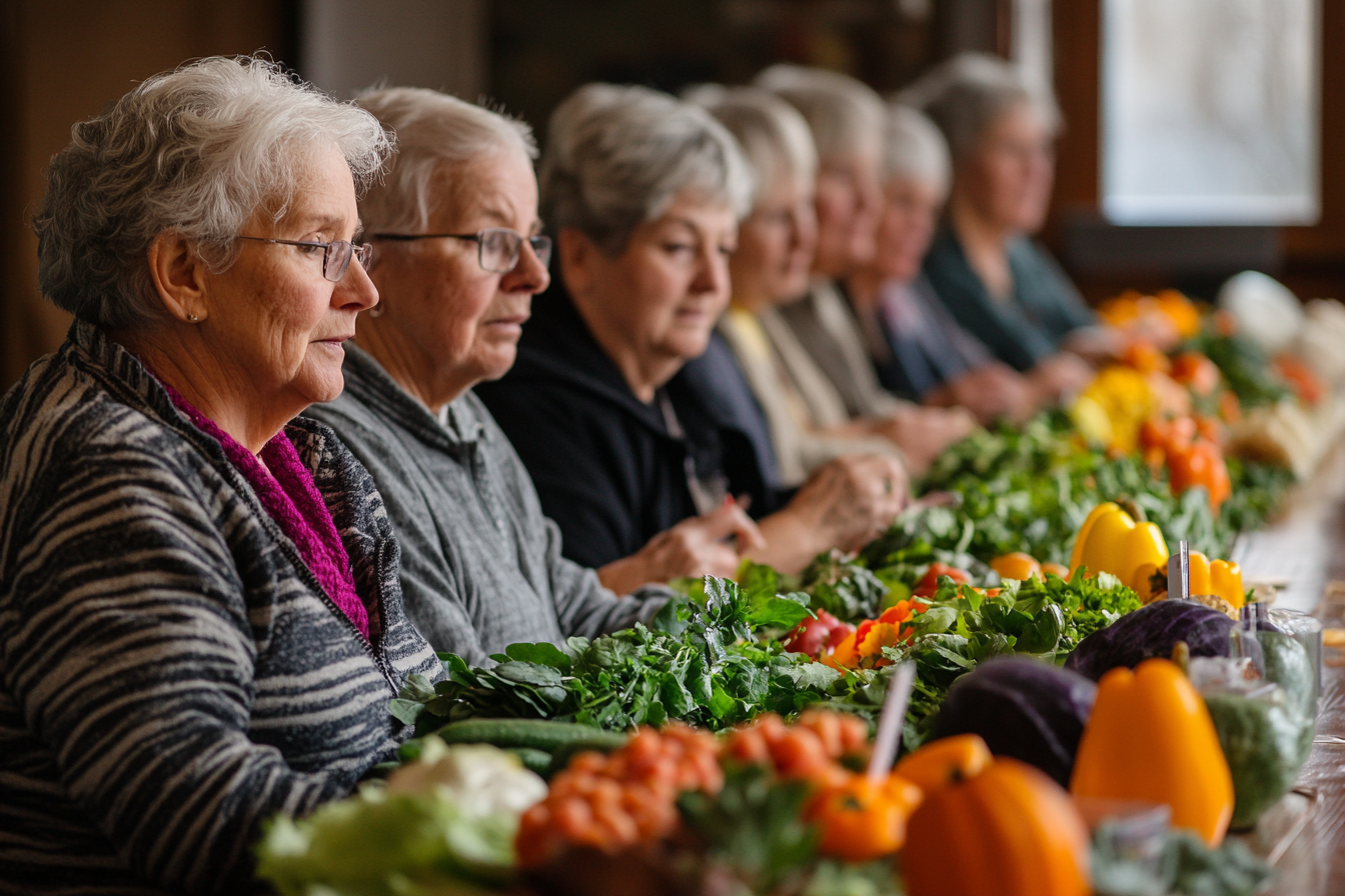 Семейство се наслаждава на здравословна храна